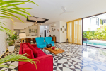 Luxury villa for sale in Vagator — Lpk 10 with swimming pool | 2370  LPK 10 (#2370)  Goa, North, Vagator - Kitchen, living room
